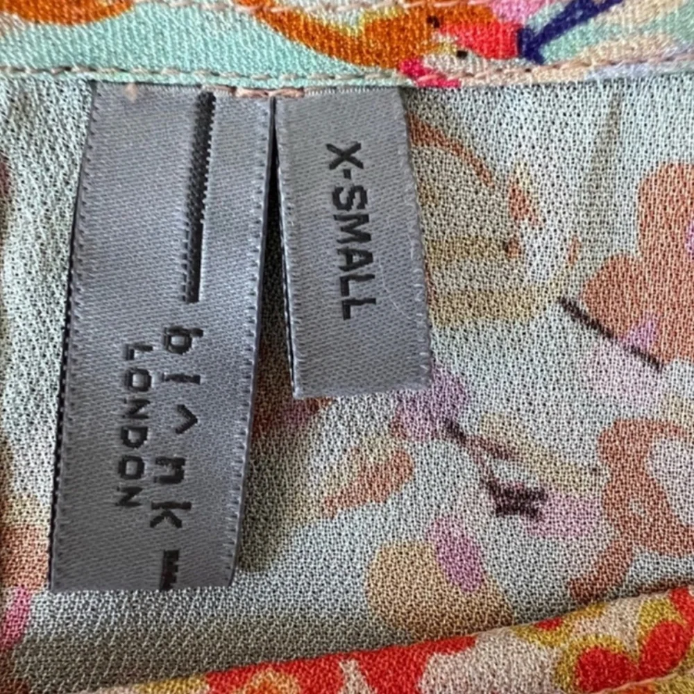 Anthropologie BI-nk Miranda Peasant Blouse Floral Size - Picture 6 of 6